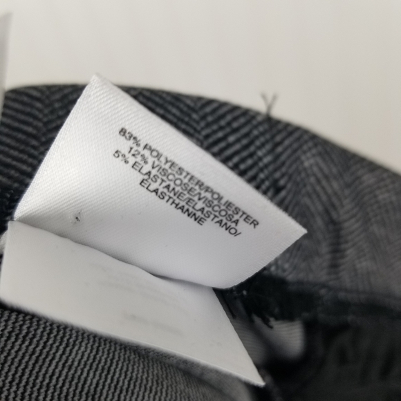 Anne Klein Womens Patterned Trouser Pants Slim Ankle Size Medium Black White New - Picture 9 of 11